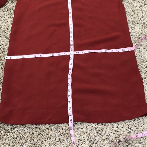COS Sheath Dress Size 12 Dark Red Burgundy Long Sleeve - Picture 8 of 9